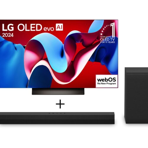 Combo Smart TV LG OLED evo AI C4 4K 55 polegadas 2024 + Soundbar LG S40T