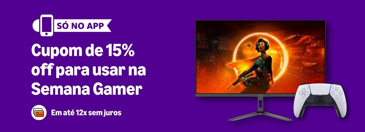 15% off usando o código da Semana Gamer na Amazon no App