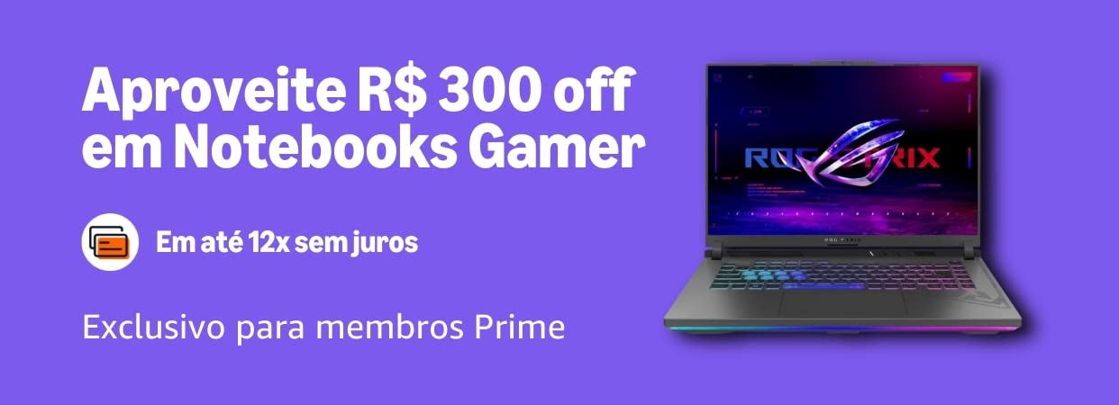 Exclusivo Prime: R$300 off em Notebook Gamer na Amazon