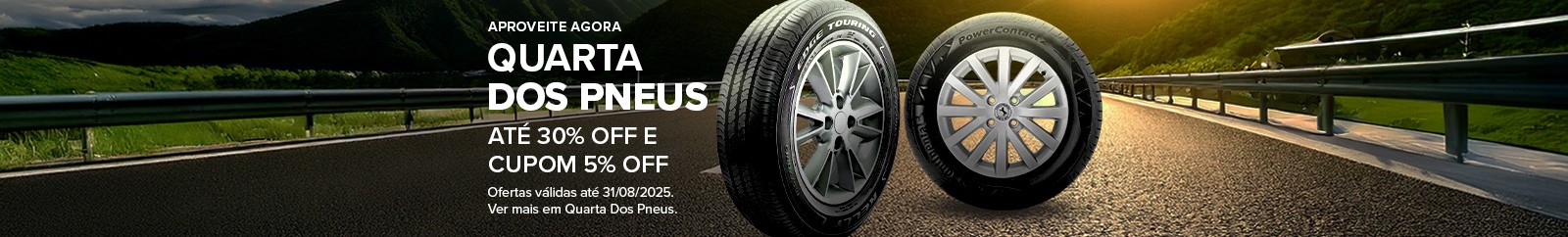R$70 OFF em pneus na Quarta dos Pneus do Mercado Livre