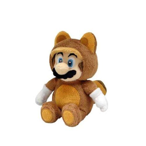 Tanooki Mario de pelúcia oficial do Super Mario da Little Buddy, 22,8 cm