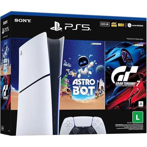 Console Playstation®5 Slim Digital – Pacote Astro Bot E Gran Turismo 7 – Branco