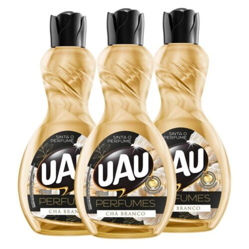 Kit 3un Limpador 500ml UAU Perfume Chá Branco