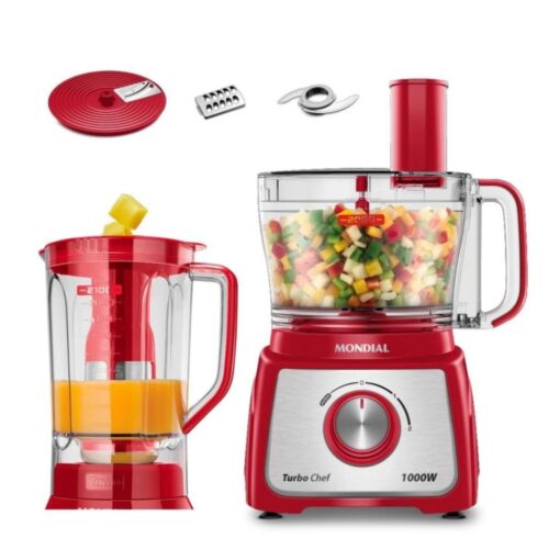 Multiprocessador Turbo Chef Mondial 5 em 1 MPN01B Vermelho