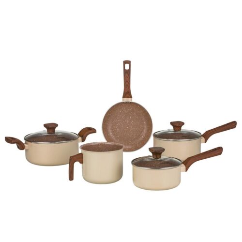 Jogo de Panelas Com 5 Peças Mimo Style Pratic Cook Indução Creme – 9455 PJ5PCM