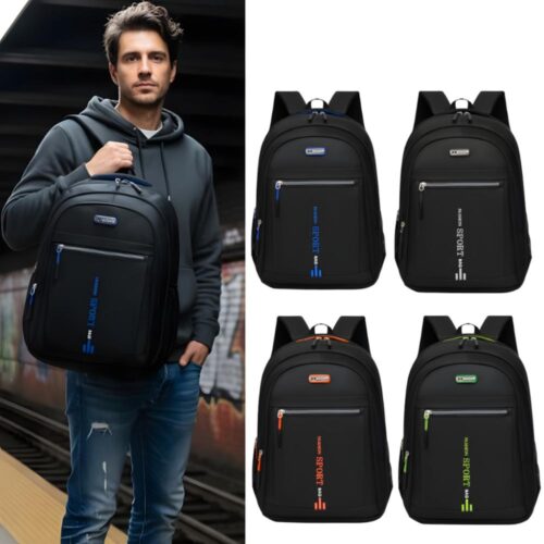 Mochila Masculina De Nylon de Alta Capacidade Estilo Casual Fashion Multiuso Viagens Escola Trabalho
