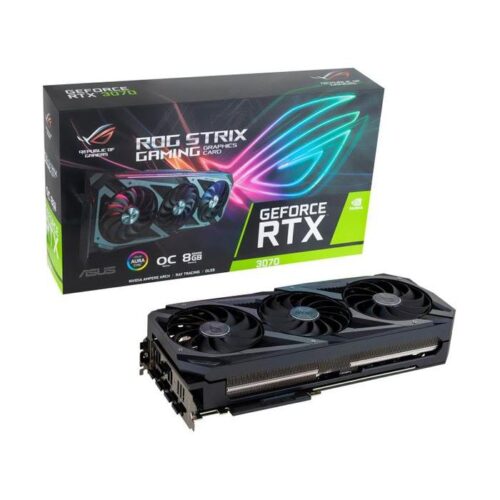 Placa de Vídeo Asus NVIDIA GeForce RTX 3070 – 8GB GDDR6 256 bits ROG Strix