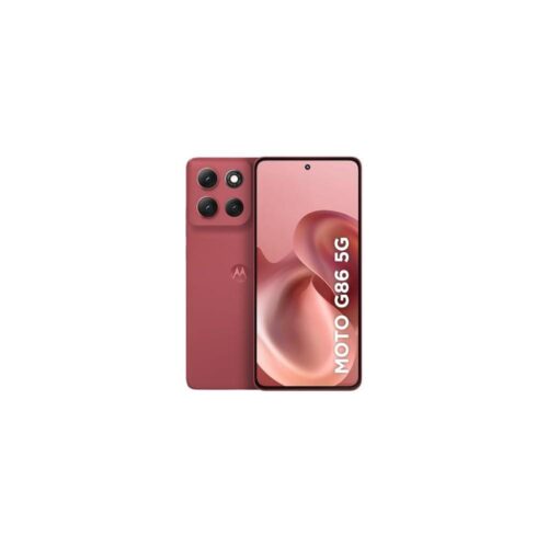 Smartphone Motorola Moto g86 5G – 256GB 24GB (8GB RAM+16GB Ram Boost) Tela 1.5K pOLED, 50MP Sony camera OIS Moto AI, videos em 4K, IP68 + IP69 – Vermelho