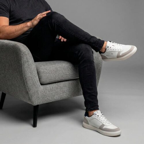 Tênis Sapatenis Masculino Sandrini Evoke Lite Branco Couro