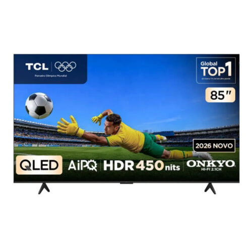 Smart TV TCL P7L 85 Polegadas 4K Ultra HD QLED Preto Google TV Dolby Atmos 120Hz Bivolt